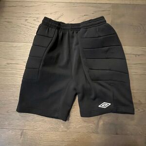 Umbro black youth hockey shorts sz med brand new